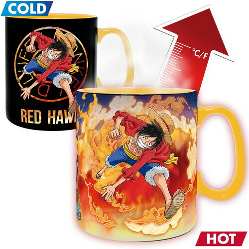 マグカップ【新品】ONE PIECE - MUG HEAT CHANGE- 460 ML - LUFFY & SABO【F2025/11/12発売】(ワンピース ヒートチェンジマグカップ)
