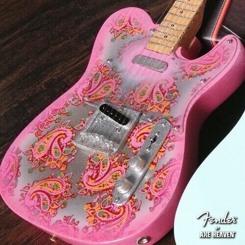 【新品】Axe Heaven Fender Telecaster Paisley Pink Mini Guitar Replica Collectible FT-005 (ミニチュアギター )