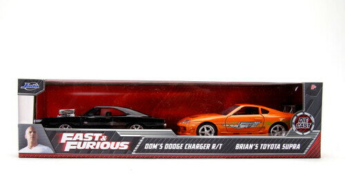 【新品】Jada Toys - 1:32 Fast and the Furious - TWIN PACK (BLACK CHARGER & ORANGE SUPRA)【F2024/07/31発売】(ワイルドスピード ミニカー )