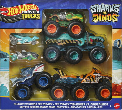 HOT WHEELS MONSTER TRUCKS / HW MONSTER TRUCKS SHARKS VS DINOS MULTIPACK (TCAR)