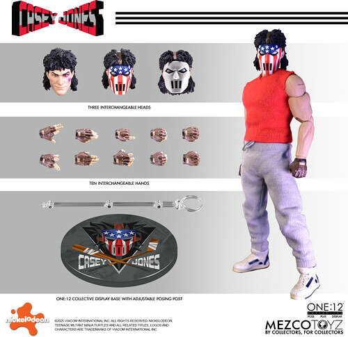 【新品】MEZCO ONE:12 COLLECTIVE Teenage Mutant Ninja Turtles - Casey Jones 6" Action Figure【F2026/1/30発売】