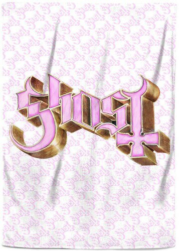 シェルパフリース　ブランケットRocksax - Ghost - Sherpa Fleece Blanket - Logo (152cm x 203cm)