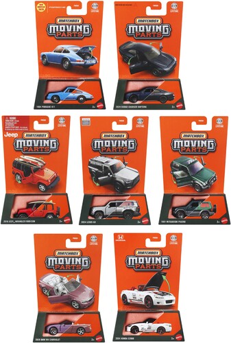 【新品】MATCHBOX MOVING PARTS 8 PIECE J ASRT (TCAR) (ASSO)【F2025/12/30発売】