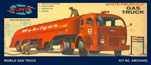 モデルキットVintage White-Fruehauf Gasoline Truck - Sinclair Dino Gasoline 1/48 Scale Model Kit