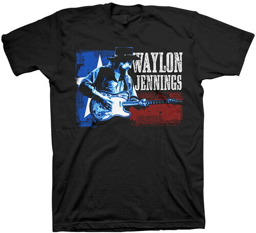 Tシャツ【新品】WAYLON JENNINGS RED, WHITE AND BLUE SHIRT LG Black【F2026/6/30発売】
