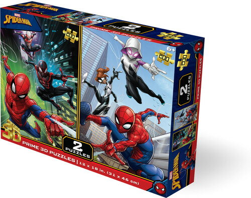 ジグソーパズル【新品】Marvel Spider-Man 2-Pack contains 2 x 200pc 3D Lenticular Puzzles（約30×46センチ）【F2026/4/28発売】