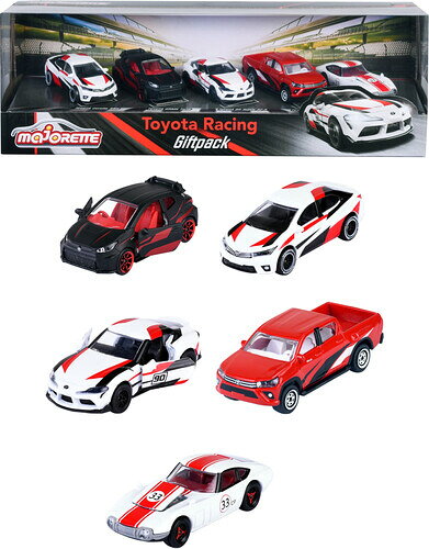 ミニカー【新品】Majorette - 1:64 Die-Cast Car Gift Pack - Toyota Racing 5-Pack【F2026/8/11発売】