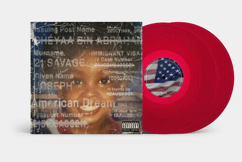 【輸入盤LPレコード】21 Savage / American Dream (Colored Vinyl) (Red)【LP2024/3/22発売】(21サウ゛ェージ)