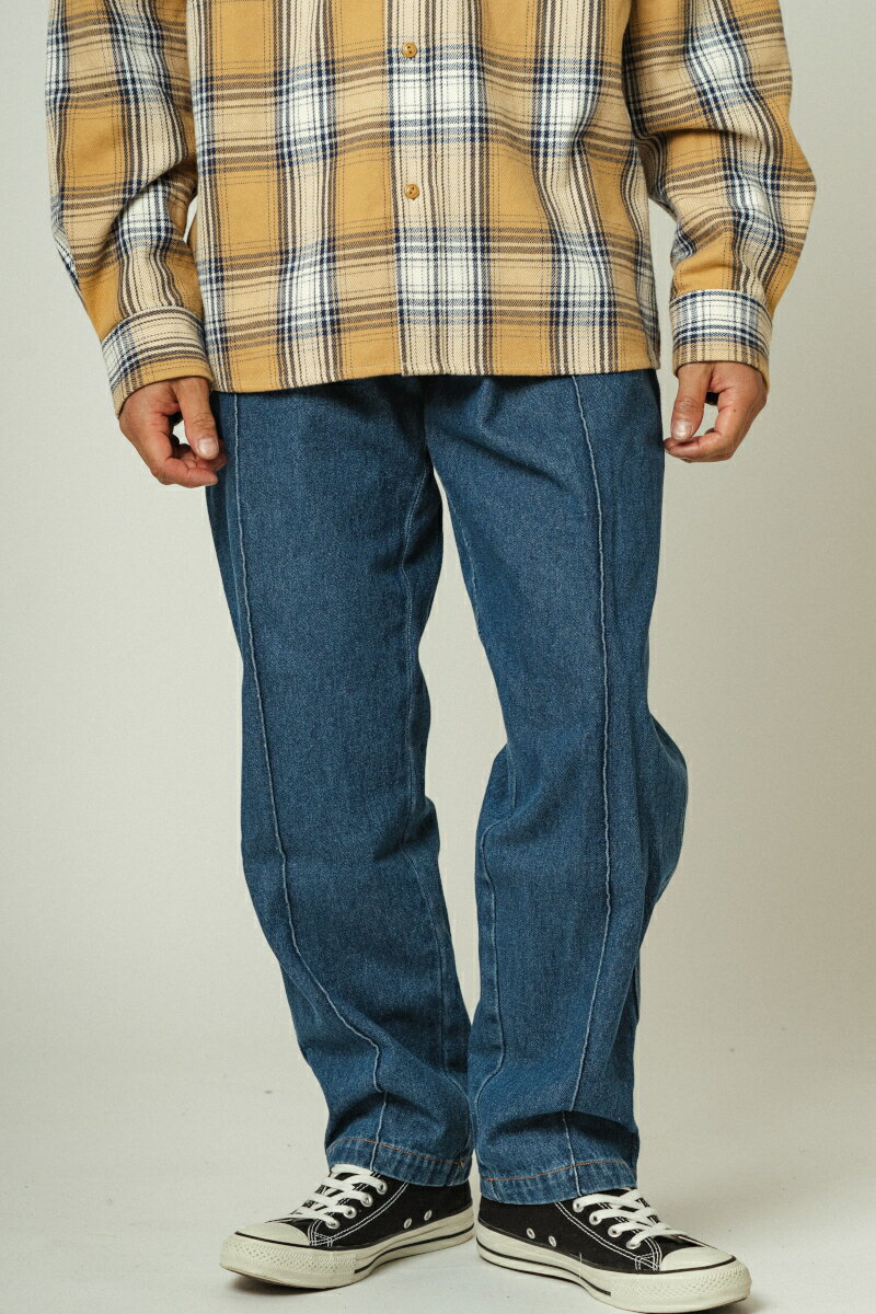  BIG MIKE / ビッグマイク DENIM PINTACK CHINO PANTS ［ 102117100 ］デニムパンツ トラウザー ピンタック チノパンツ 加工 ワークパンツ 経年変化 メンズ レディース ストリート アメカジ ワーク スケーター バイカー ワークウェア 作業着