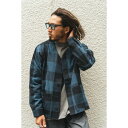 ネルシャツ カーディガン チェックシャツ 厚手 長袖シャツ メンズ 【 ビッグマイク / BIG MIKE 】 アウター ワークシャツ アメカジ バイカー ヒッコリー オンブレ 無地シャツ ワーク スケーター ストリート レディース キッズ BIGMIKE / HEAVY FLANNEL CARDIGAN / 102336121