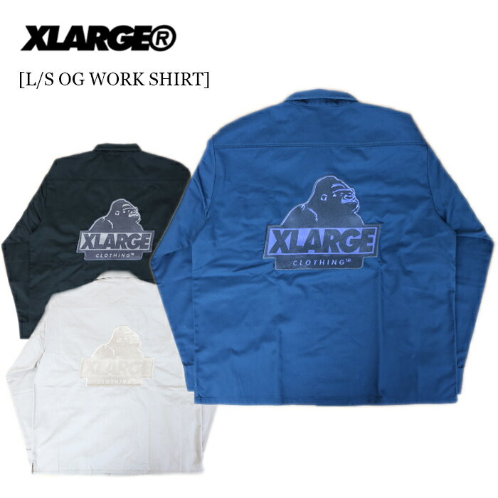 XLARGE エクストララージ L/S OG WORK SHIRT ロングスリーブ ワークシャツ 39ショップ 101211014002