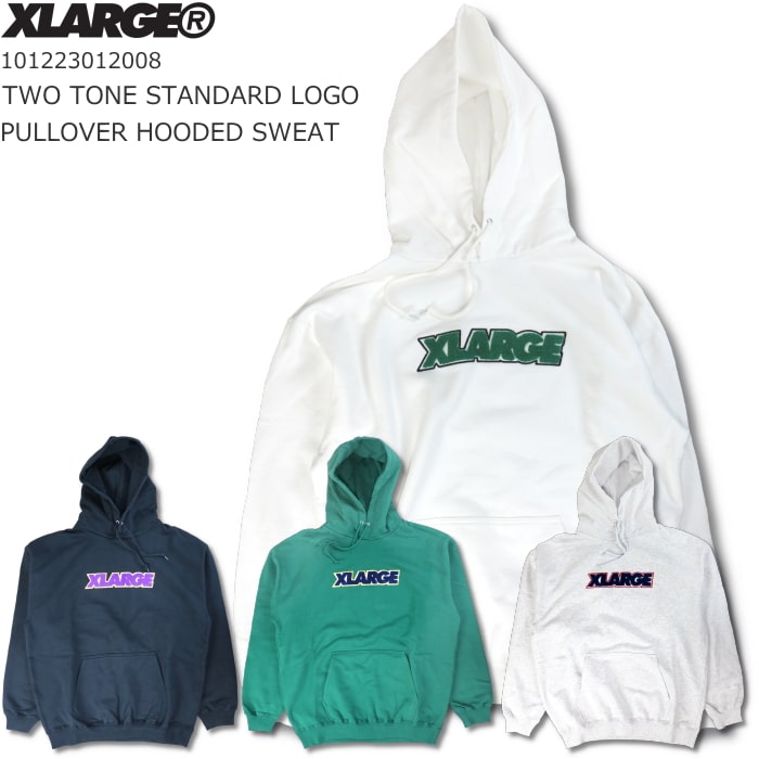 エクストララージ パーカー メンズ XLARGE エクストララージ TWO TONE STANDARD LOGO PULLOVER HOODED SWEAT ツートーン スタンダード ロゴ プルオーバー フーデッド スウェット