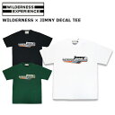 ウィルダネス エクスペリエンス WILDERNESS × JIMNY DECAL TEE ジムニー デカール JA11 車 クラシックカー レトロ 初代ジムニー キャンプ ジムニー女子 プリントTシャツ ブラック ホワイト グリーン トップス 夏 春 822203 39ショップ セール品 お買い得 値下げ