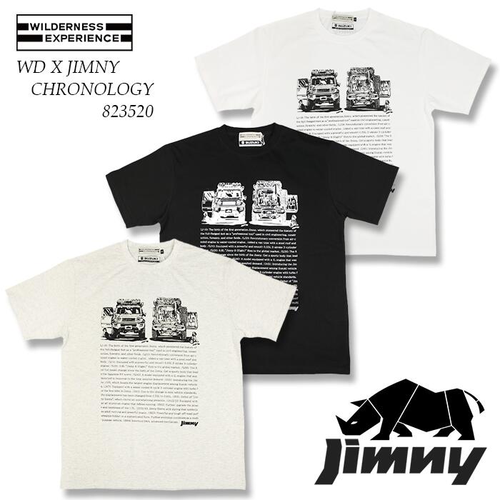 ウィルダネス エクスペリエンス WILDERNESS × JIMNY CHRONOLOGY TEE ジムニー 犬 車 マウンテン キャンプ ジムニー女子 クルーネック プリント MENS ユニセックス 823520 送料無料 39ショップ