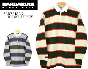 BARBARIAN СХꥢ HEAVYWEIGHT RUGBY SHIRTS إ 饰ӡ UABRC-LS 2color GRAYBLACKBLACKIVOLY