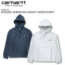 Carhartt HOODED AMERICAN SCRIPT SWEATSHIRT J[n[g t[fbh AJ XNvg XEFbgVc