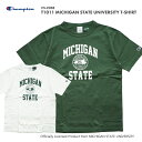 CHAMPION `sI T1011 MICHIGAN STATE UNIVERSITY T-SHIRT eB[eCu ~VKBw vgTVc C5-Z305  39Vbv