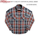 DELUXEWARE fbNXEGA hv-51 HEAVY COTTON FLANNEL SHIRT AUTUMN KING wB[ Rbg tl Vc I[^LO HV-51 GRY~NV(725) wr[l  [NVc AJW  { Y l