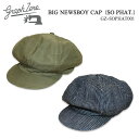 Graph zero グラフゼロ BIG NEWSBOY CAP SO PHAT ビッグニュースボーイキャップ キャップ キャスケット ミリタリー ワーク オールド インディゴ 30s 40s 国産デニム 新聞配達 軍物 コットン GZ-SOPHAT001 送料無料 メンズ