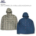 gym master W}X^[ SNAP BUTTON HOOD CHECK SHIRT JACKET Xibv{^t[h`FbNVcWPbg