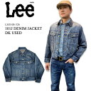 LEE リー 101J DENIM JACKET DK USED 101J レギュラーフィットデニムジャケット 濃色ブルー Gジャン デニム 綿 ヴィンテージ風 レトロ 経年変化 定番 トレンド LM5100-526 送料無料 39ショップ