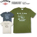 LUMBER PEANUTS(R) S/S T-SHIRT SNOOPY BIG FISH o[ s[ibc(R)  TVc Xk[s[ rbO tBbV