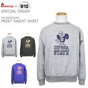 アメリカ屋別注 PENNEY 039 S PRINT CREW SWEAT SHIRT プリントクルースウェット トレーナー PN18S002AMB 3color