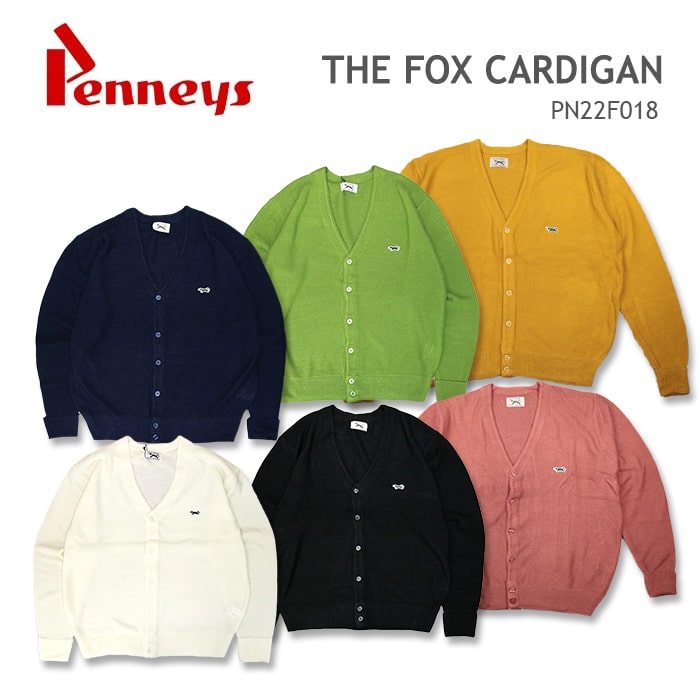 カーディガン メンズ（10000円程度） PENNEY'S ペニーズ THE FOX CARDIGAN フォックス カーディガン PN22F018 6colors 送料無料 39ショップ