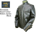 RAINBOW COUNTRY レインボーカントリー Horsehide Stand Collar Riders Jacket ホースハイド スタンドカラー ライダース ジャケット RCL-10029H BLACK