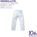 RESOLUTE リゾルト AA710 W26〜W34 66 MODEL ワンウォッシュ AA710-94 10th Anniversary ホワイトモデル W26〜W34 通常販売開始