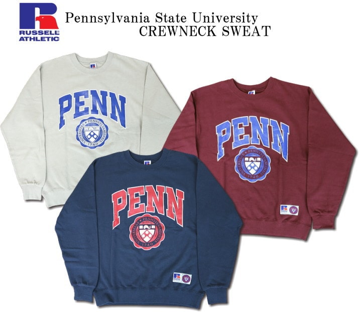 RUSSELL ATHLETIC ラッセルアスレティック BOOK STORE Pennsylvania State University CREWNECK SWEAT ブックストア クルーネック スウェット RC-22501-PN