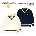 SUNNY SPORTS サニースポーツ CHILDEN SWEATER チルデンセーター イェール Vネック セーター オーバーサイズ ビッグシルエット ゆったり ホワイト ネイビー レイヤード トレンド ケーブル編み ウール 90s 古着風 復刻 SN22F014 2color セール品 値下げ お買い得 返品交換不可