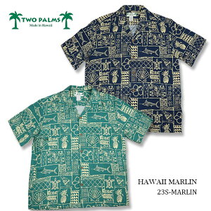 ȥѡॹ TWO PALMS HAWAII ALOHA SHIRT ϥ磻 ϥ 23S-MARLIN 2color ̵ 39å