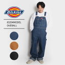 Dickies 83294MODEL OVERALL ディッキーズ メンズ オーバーオール ルーズフィット デニム カラー ワーク ワークスタイル ワンポイント ポケット 定番 80201000