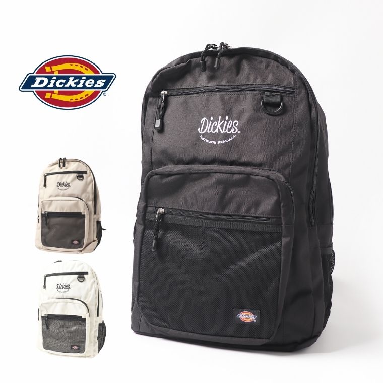 ディッキーズ Dickies ディッキーズ メッシュポケット リュック バックパック ストリート スケーター メッシュポケット 30リットル 学生 通学 通勤 ブラック ベージュ ホワイト 防災 80054400