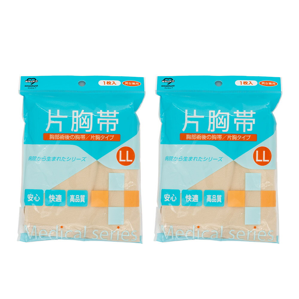 アメジスト 片胸帯 LLサイズ 2枚セット ｜ かたきょうたい 大きめ 簡単 伸縮 肩胸帯 術後 入院準備 男女兼用 日本製 洗い替え 大衛 ※送料無料