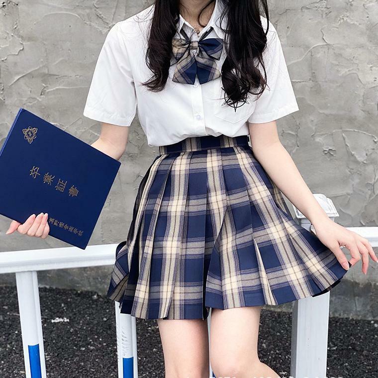 【5％OFFクーポン】 上質 JK制服 3点セット 春秋新品 女子高校生 コスプレ 半袖シャツ 女子高生 jk コスチューム 人気 女子高生 制服 可愛い コスプレ衣装 学生 高校生 制服コーデ セットアップ 上下 スカート チェック プリーツ プリーツスカート リボン jk 制服 送料無料