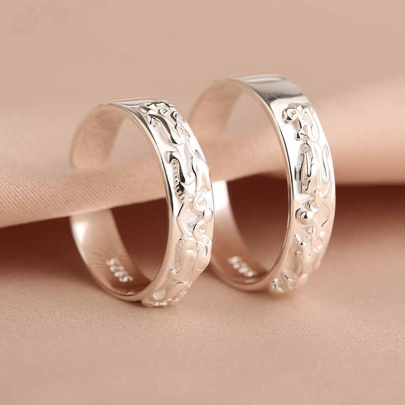 シルバー925 ペアリング レディース メンズ 指輪 リング 2個セット カップルリング 婚約指輪 結婚指輪 調節可能 ペア カップル ギフト プレゼント 贈り...