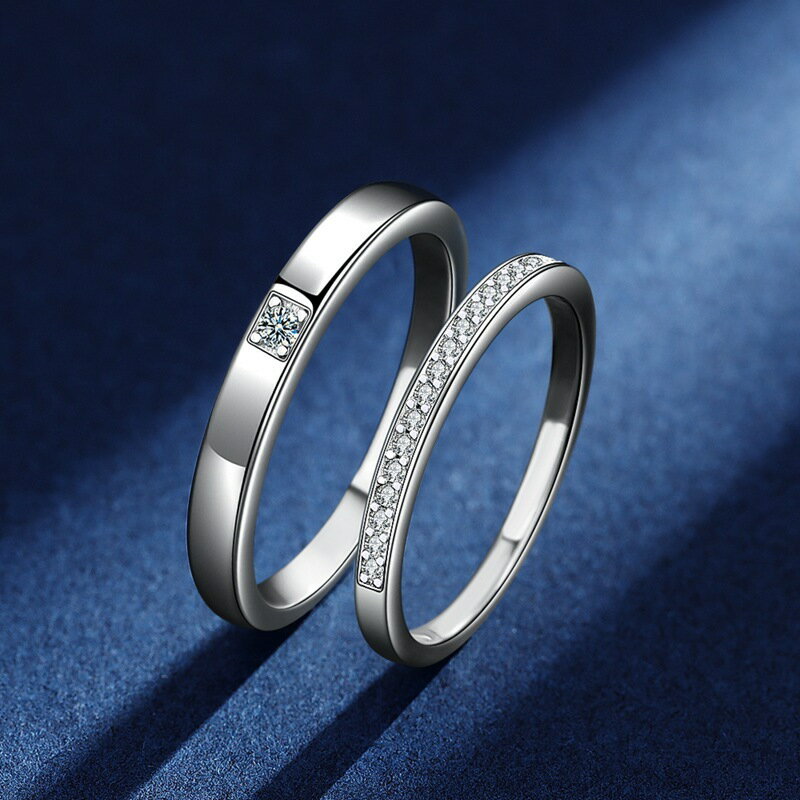 シルバー925 ペアリング 2個セット フリーサイズ ペアリング カップル 人気 レディース メンズ 婚約指輪 結婚指輪 リング 誕生日プレゼント ギフト エレ...