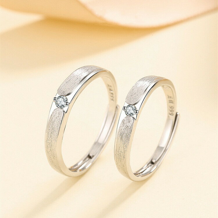 シルバー999 ペアリング 2個セット フリーサイズ 調整可能なペアリング ペアリング カップル 人気 レディース メンズ リング 婚約指輪 結婚指輪 誕生日プレゼント ギフト エレガント