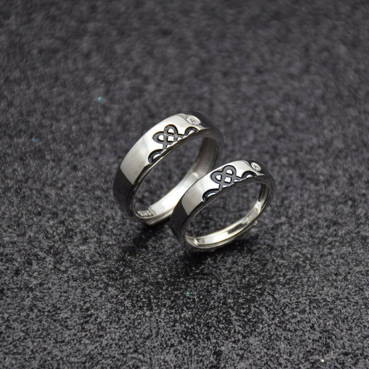 シルバー925 ペアリング 2個セット フリーサイズ ペアリング カップル シンプル 人気 レディース メンズ 婚約指輪 結婚指輪 リング 誕生日プレゼント ギ...