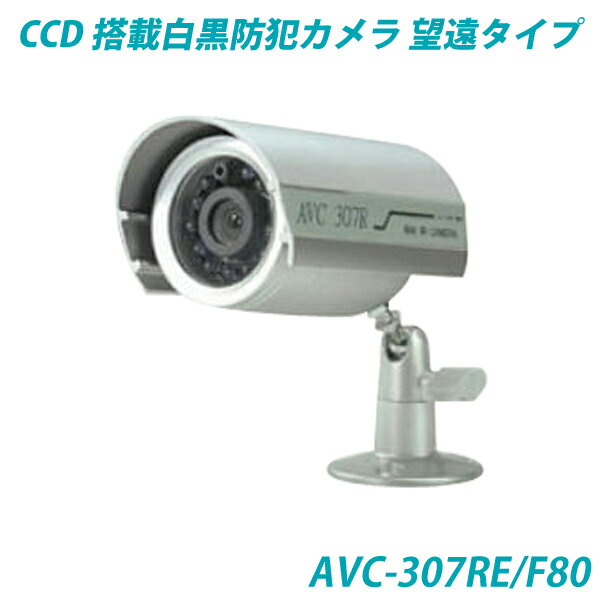 屋外用カメラAVC-307RE/F80・CCD搭載白黒防犯カメラ・レンズ＝望遠タイプ・ホームセキュリティ [its]