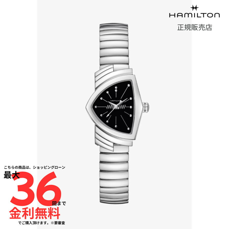 【ハミルトン 国内正規品】HAMILTON Ventura ベンチュラ クオーツ 24.00MM ステンレススチール ブレス ブラック H24211130 レディース 腕時計 ファッション