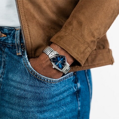 【マラソン期間限定！2人に1人最大100％ポイントバック】【ハミルトン国内正規品】 HAMILTON ベンチュラ クォーツ フレックス（蛇腹ベルト）H24411142