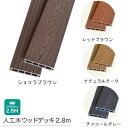 人工木 ウッドデッキ 床材 140×24×1800mm・2800mm 【スタンダードシリーズ】 選べる4色! 西濃運輸支店止