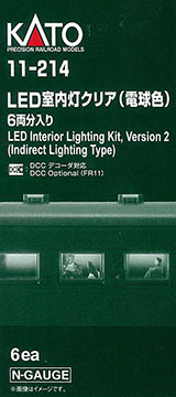 11-214 LED室内灯クリア(電球色) 6両分入[KATO]《発売済・在庫品》