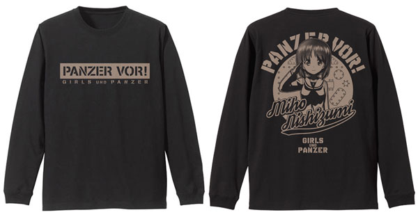 ガールズ＆パンツァー 最終章 西住みほ 袖リブロングスリーブTシャツ/BLACK-M（再販）[コスパ]《12月予約》