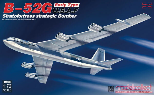 1/72 B-52G ストラトフォートレス 前期型 w/B28核爆弾 「ブロークン・アロー1966年」(パロマレス米軍機墜落事故)[モデルコレクト]《在庫切れ》のサムネイル