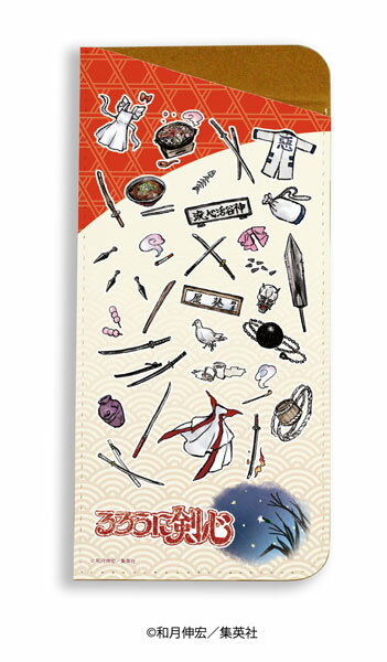 キャラグラスケース「るろうに剣心」01/モチーフちりばめ ベージュ(グラフアート)[A3]《在庫切れ》のサムネイル