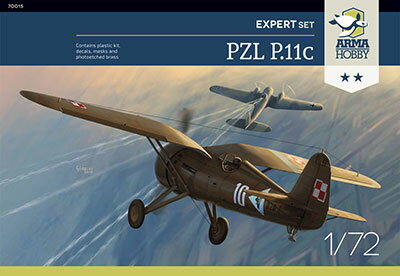 1/72 ポ・PZL P.11c単葉戦闘機エキスパート版エッチング プラモデル[Arma Hobby]《在庫切れ》のサムネイル